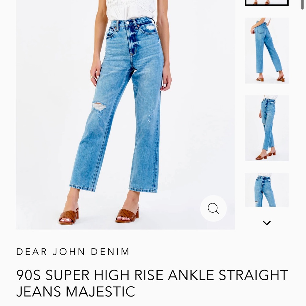 NWT Dear John high rise ankle straight jeans majestic